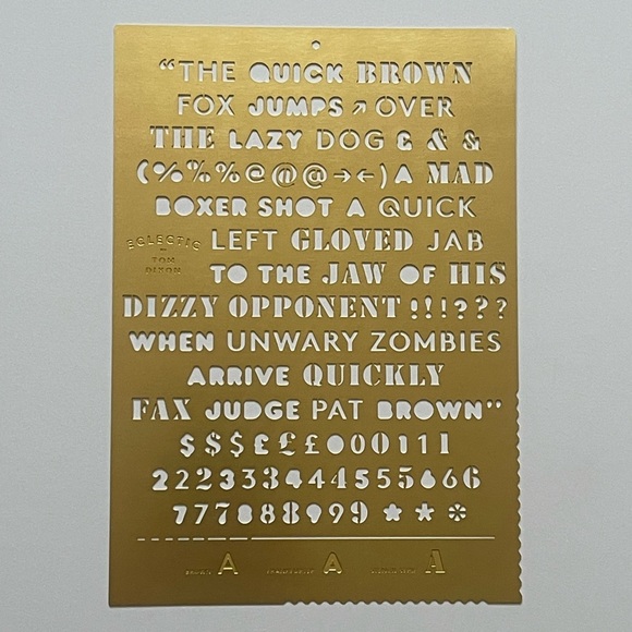 TOOL The Copycat by Tom Dixon: Etched Brass Stencil Sheet - Picture 10 of 10